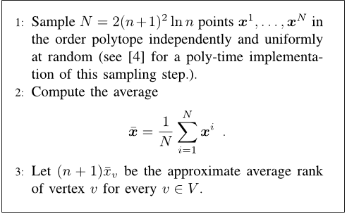 Figure 1. Algorithm for computing average ranks