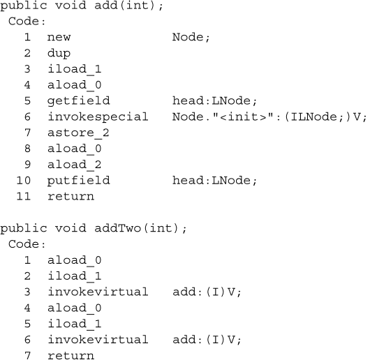 Figure 3. Corresponding bytecode example